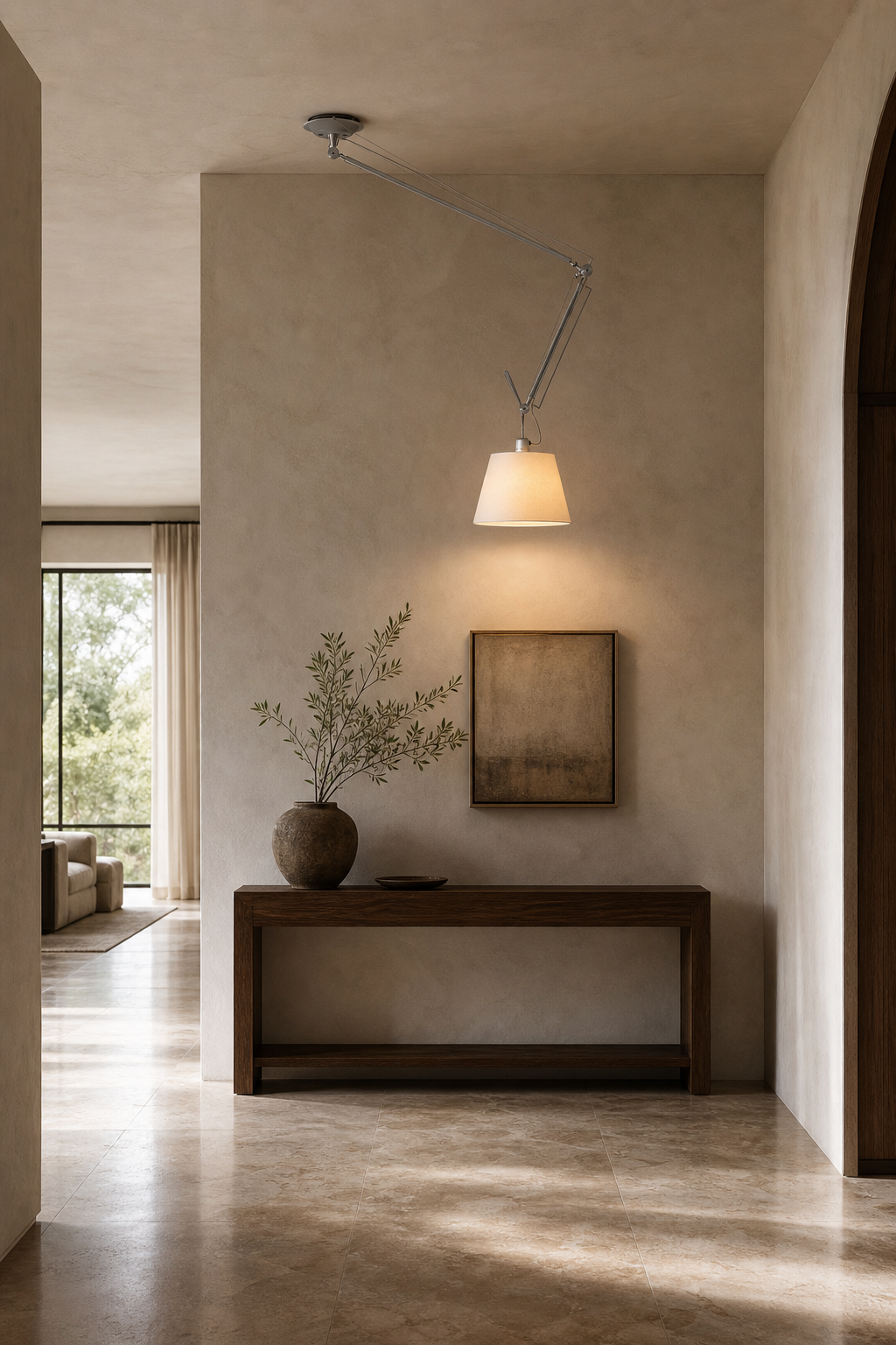 W&F Collection | Bauhaus Adjustable Swing Arm Pendant Light