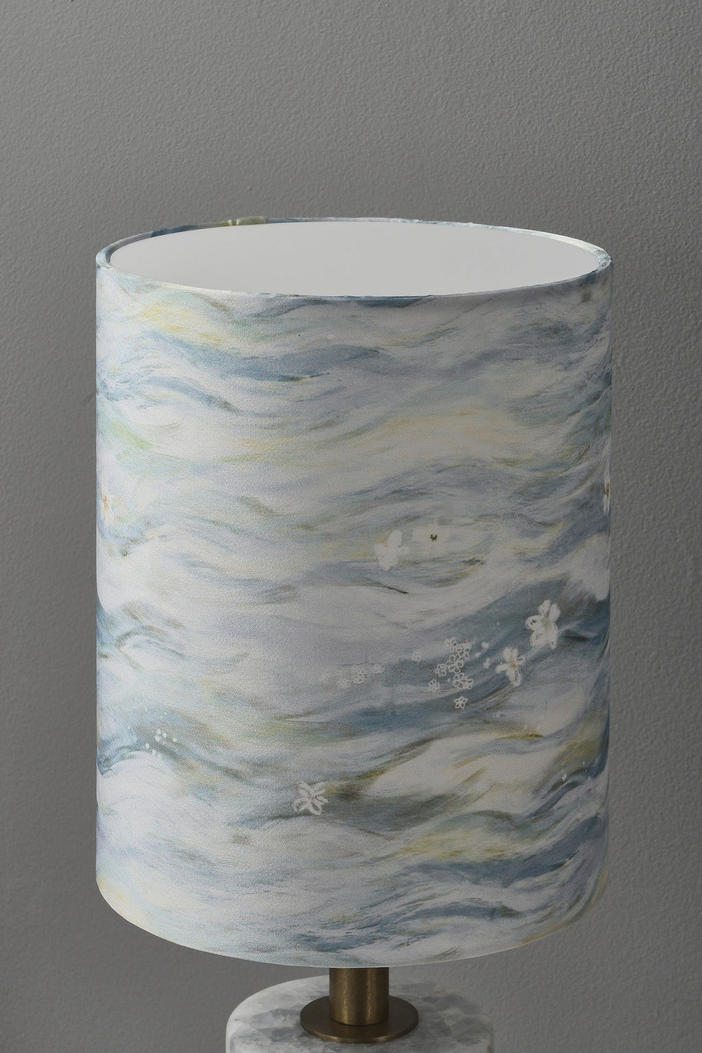 W&F Collection | Brazilian Natural Stone Table Lamp with Fabric Shade