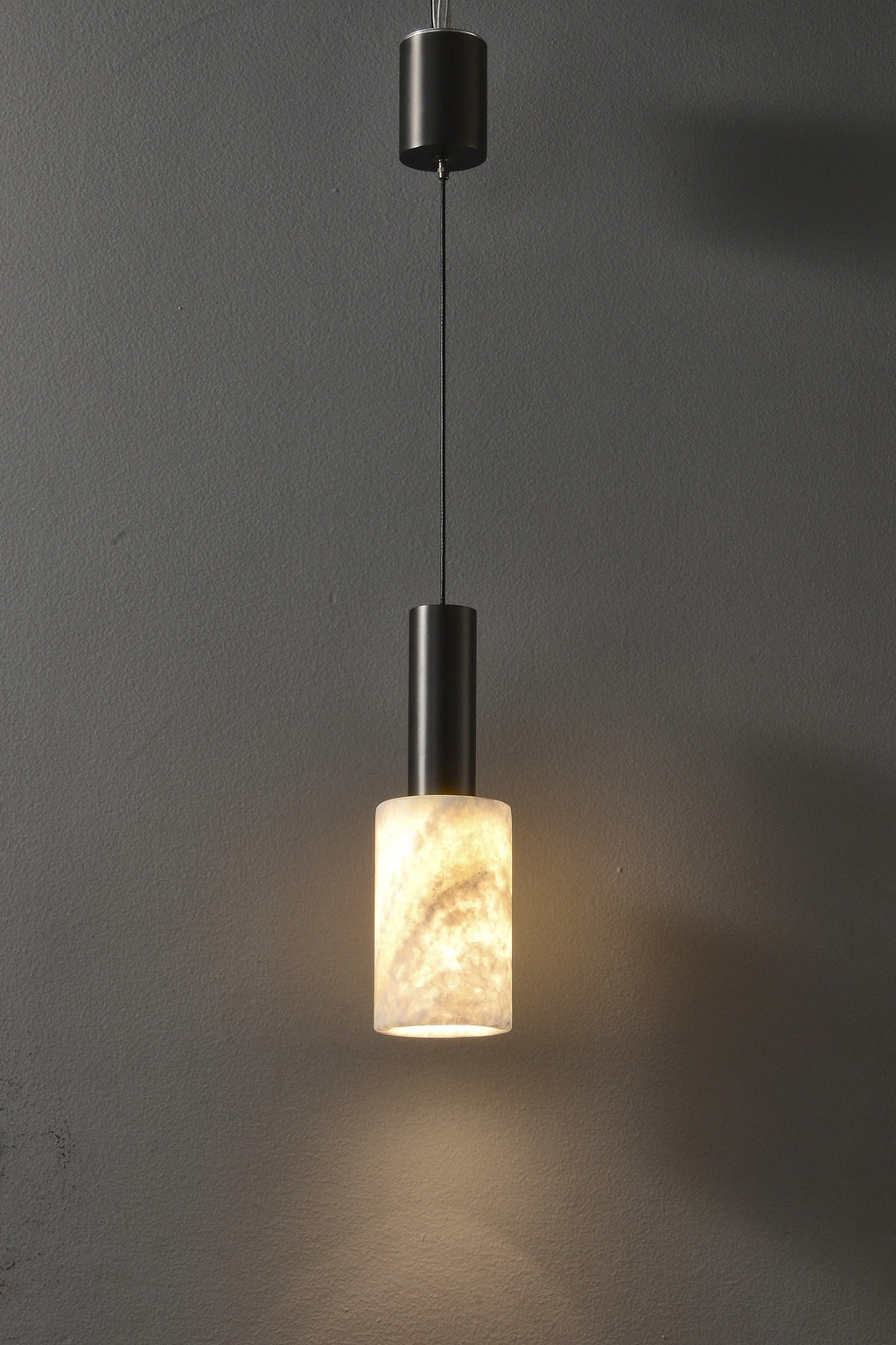 W&F Collection | Azurelith Blue Crystal Cylinder Pendant Light