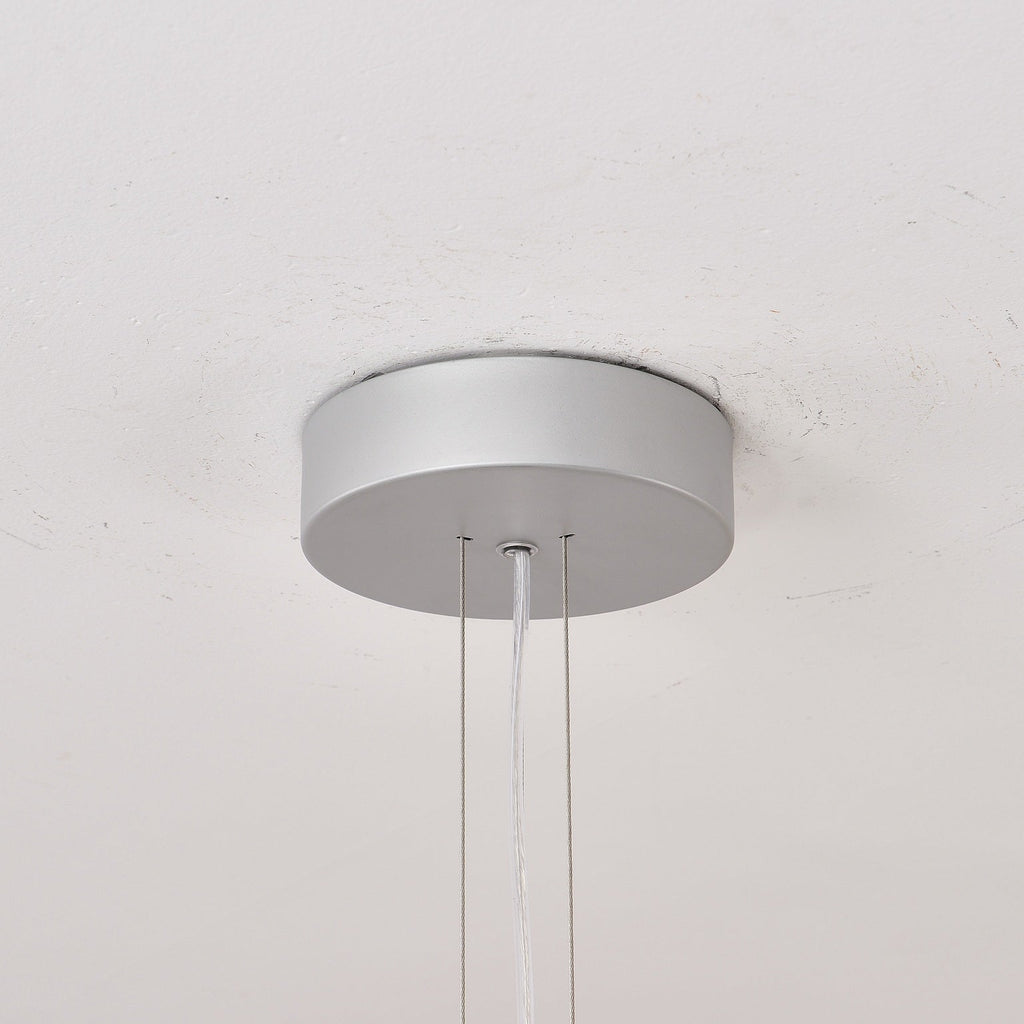 W&F Collection | Apollo Gray Aluminum and Opal Glass Chandelier