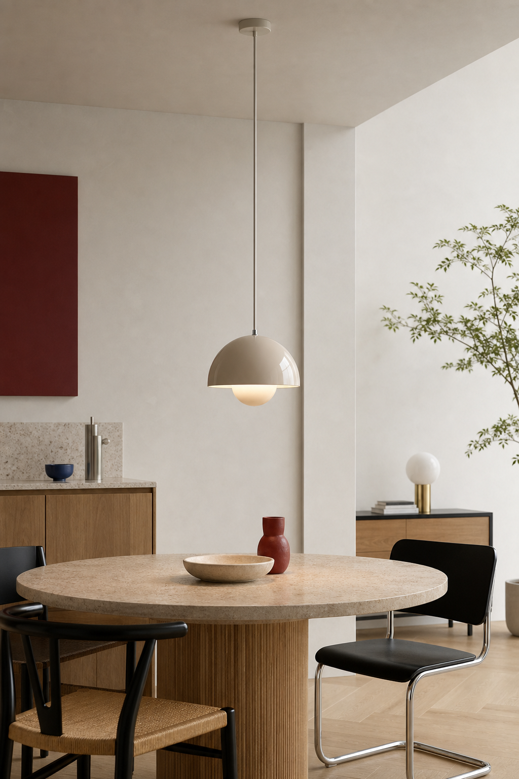 W&F Collection | Colorful Flowerpot Metal Dome Pendant Light