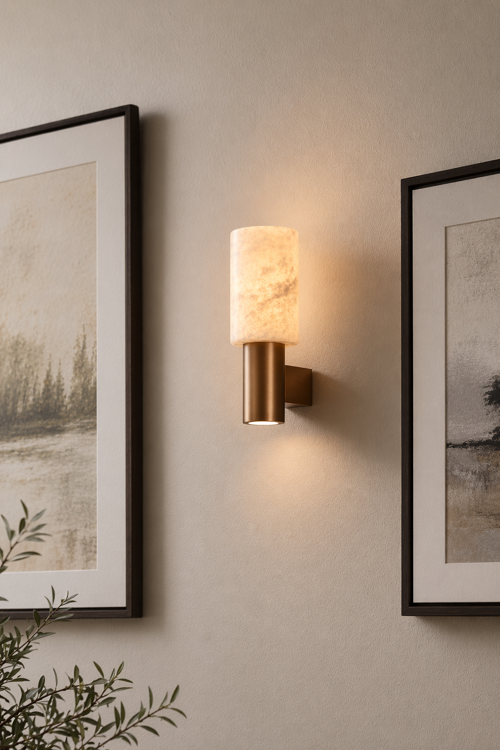 W&F Collection | Azurelith Blue Crystal Cylinder Wall Sconce