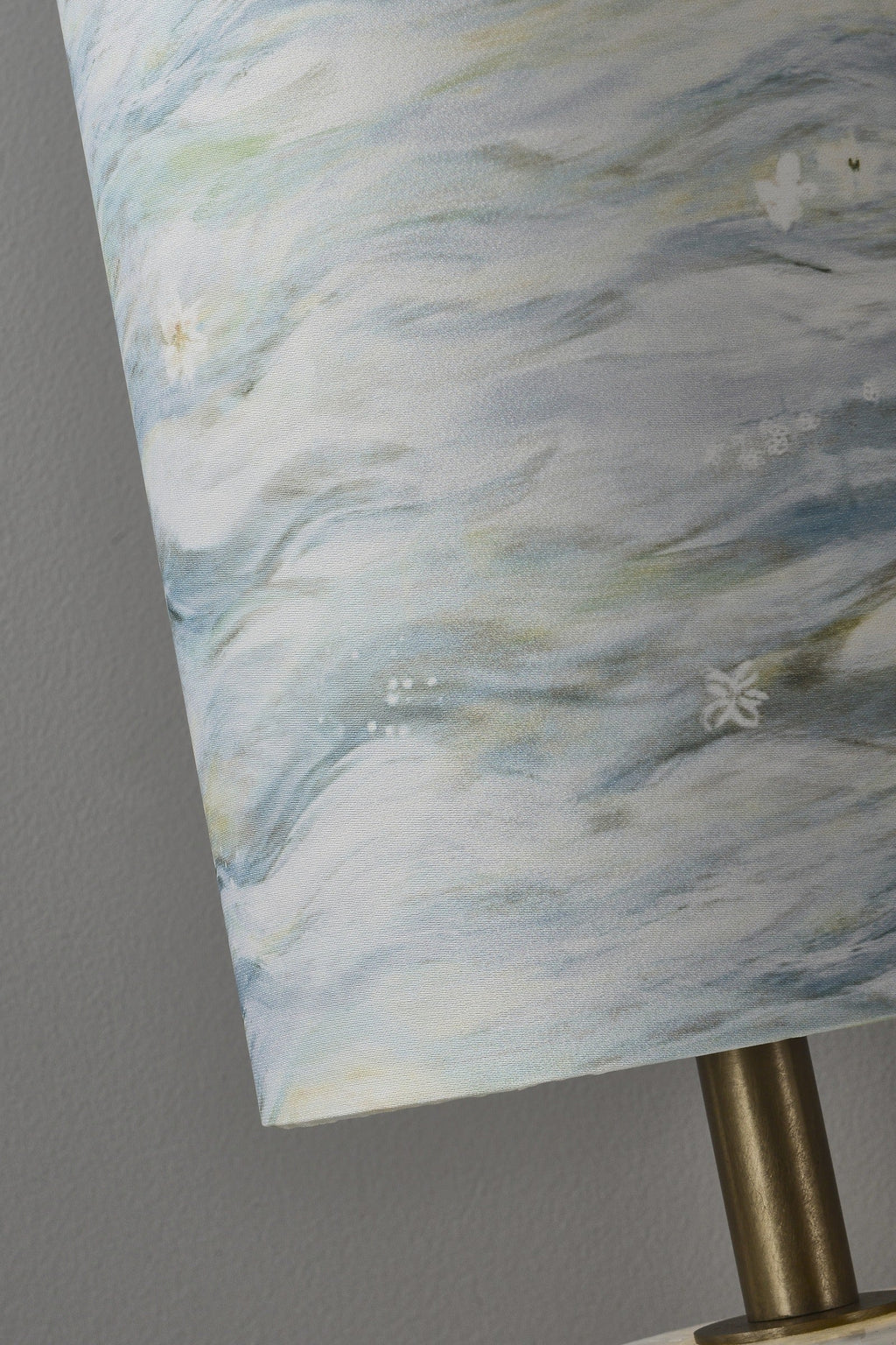 W&F Collection | Brazilian Natural Stone Table Lamp with Fabric Shade