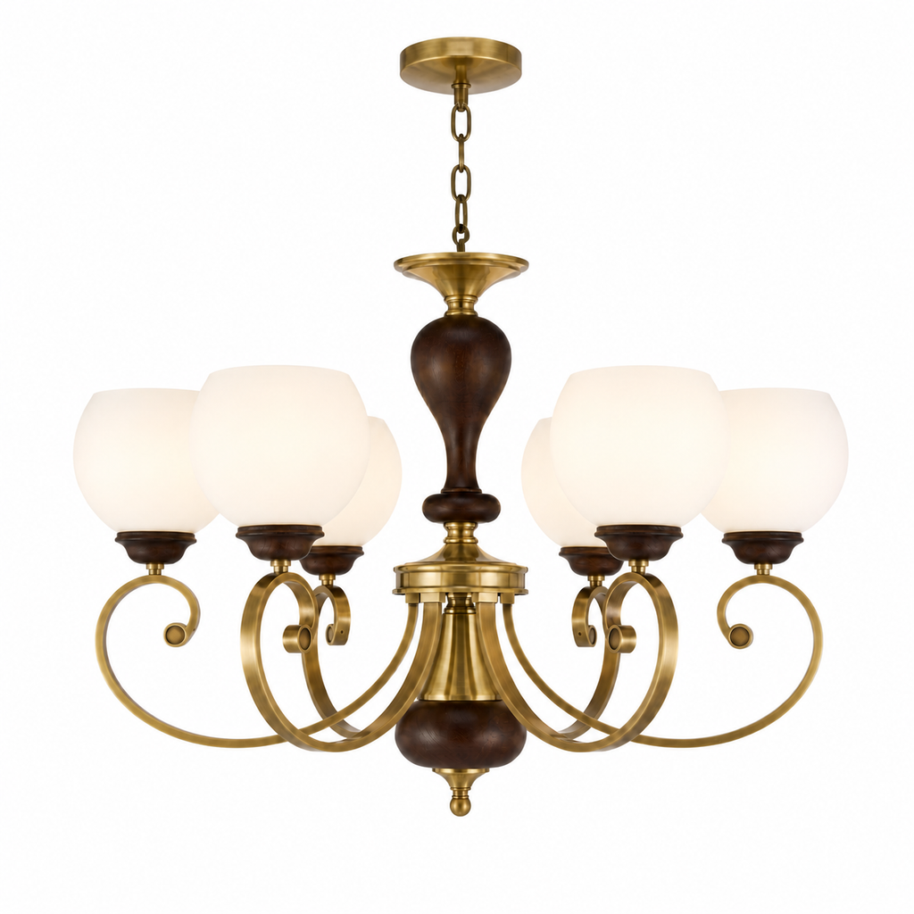W&F Collection | Aurellane Opal Glass Chandelier