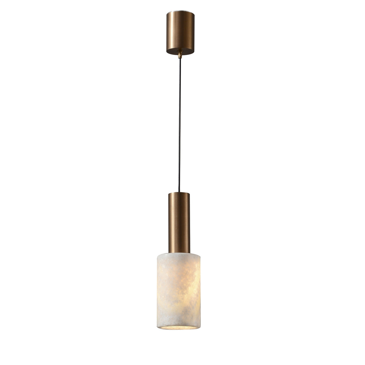 W&F Collection | Azurelith Blue Crystal Cylinder Pendant Light
