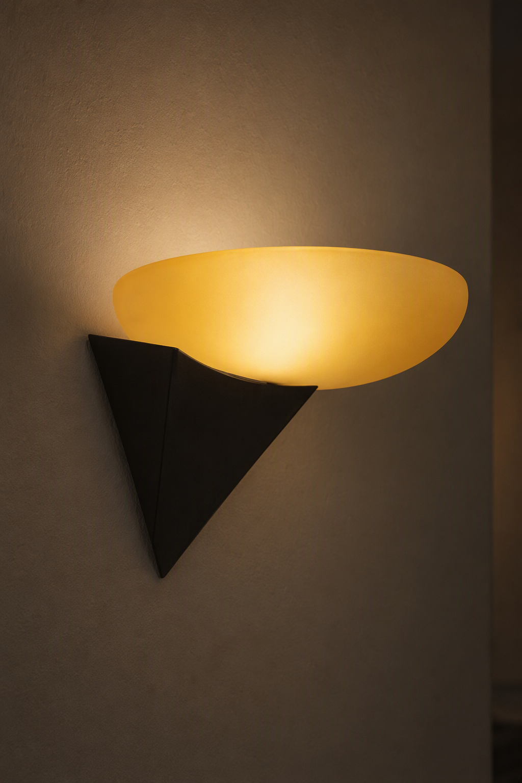 W&F Collection | Asymmetric Acid-Washed Glass Wall Sconce