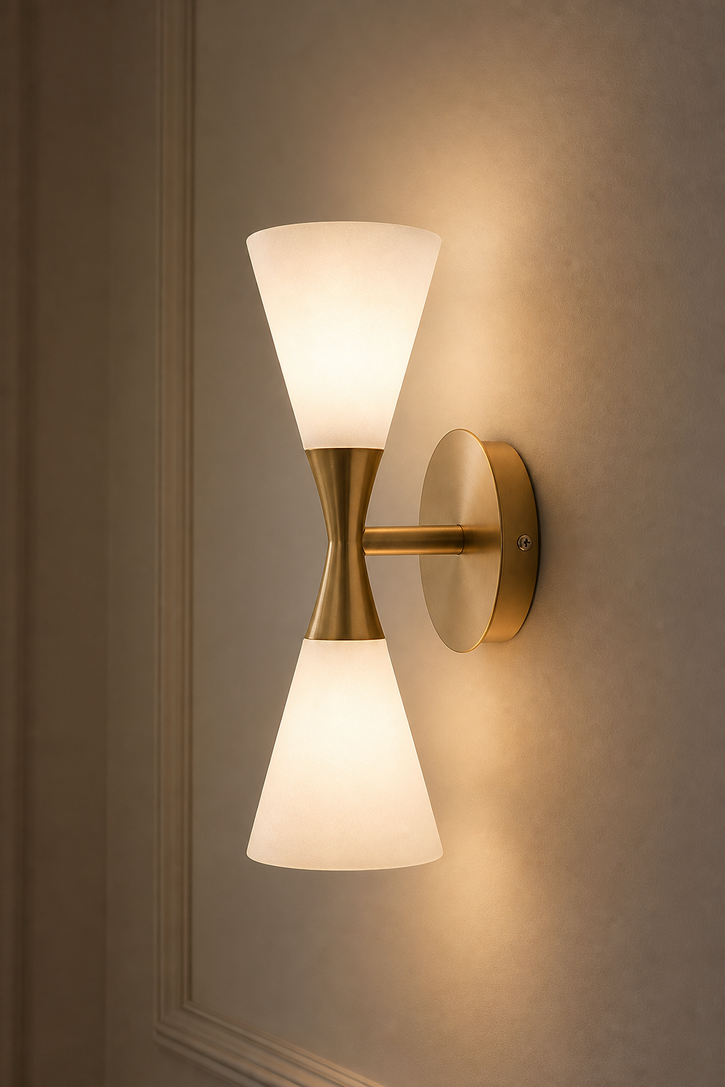 W&F Collection | Double-Ended Frosted Glass Wall Sconce