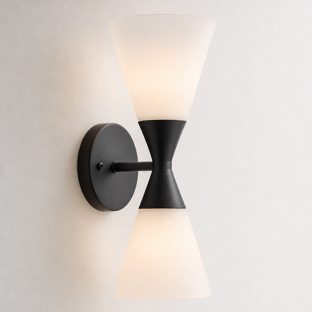 W&F Collection | Double-Ended Frosted Glass Wall Sconce