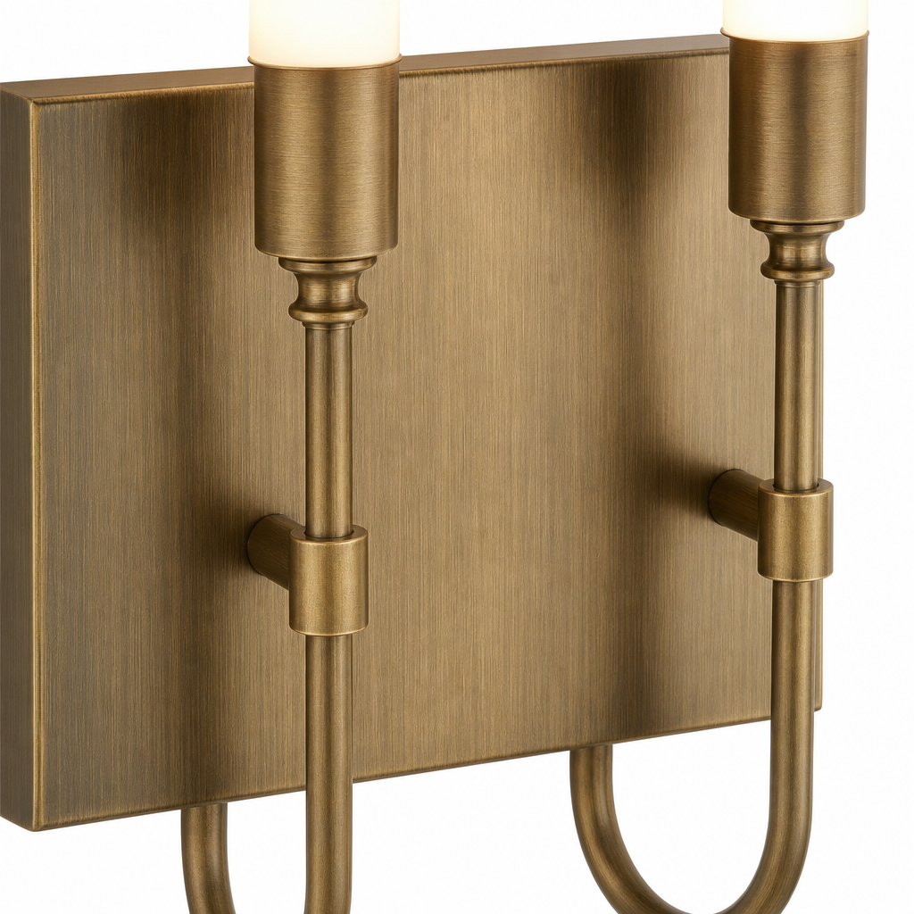 W&F Collection | Double Arrow Brass and Acrylic Wall Sconce