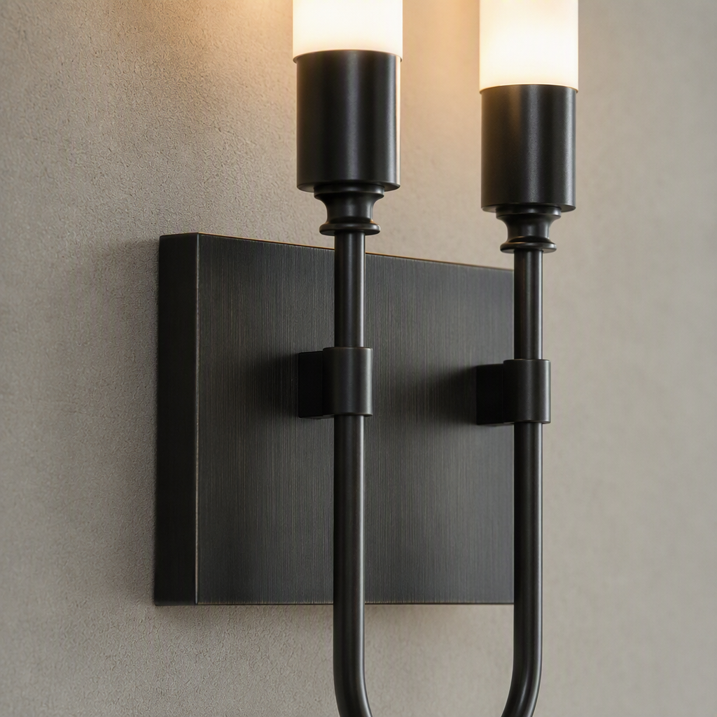 W&F Collection | Double Arrow Brass and Acrylic Wall Sconce