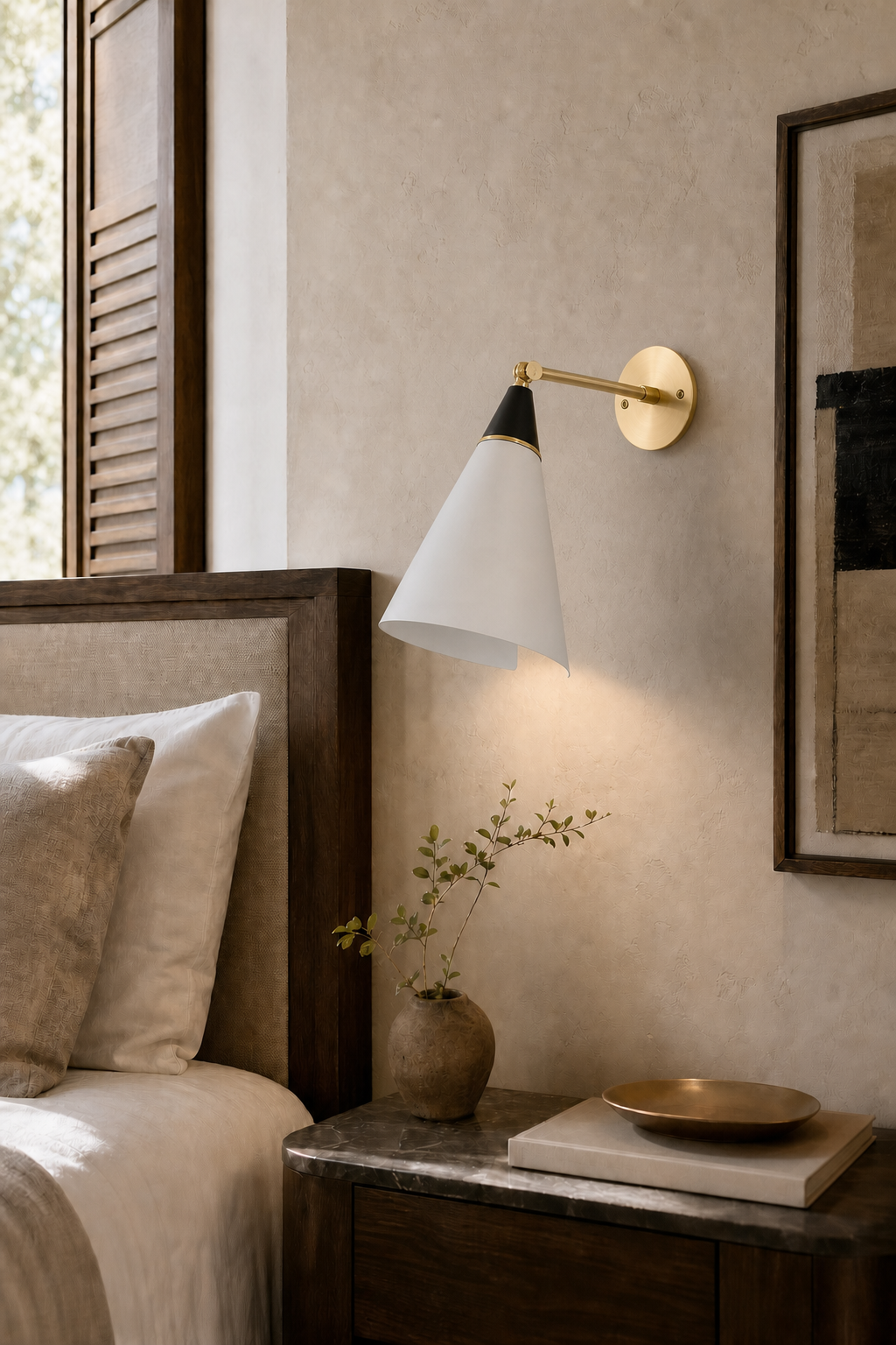 W&F Collection | Adjustable Brass Wall Sconce