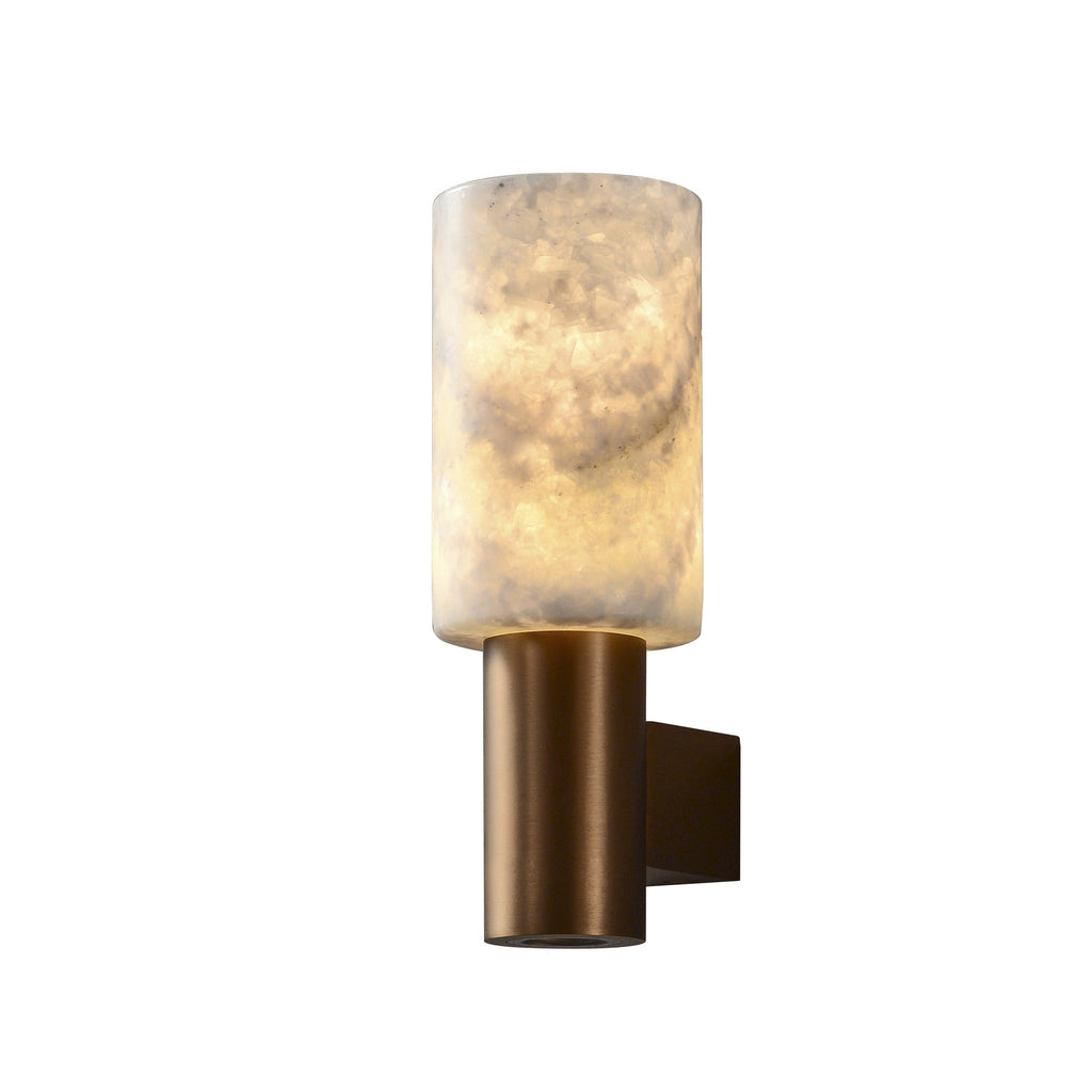 W&F Collection | Azurelith Blue Crystal Cylinder Wall Sconce
