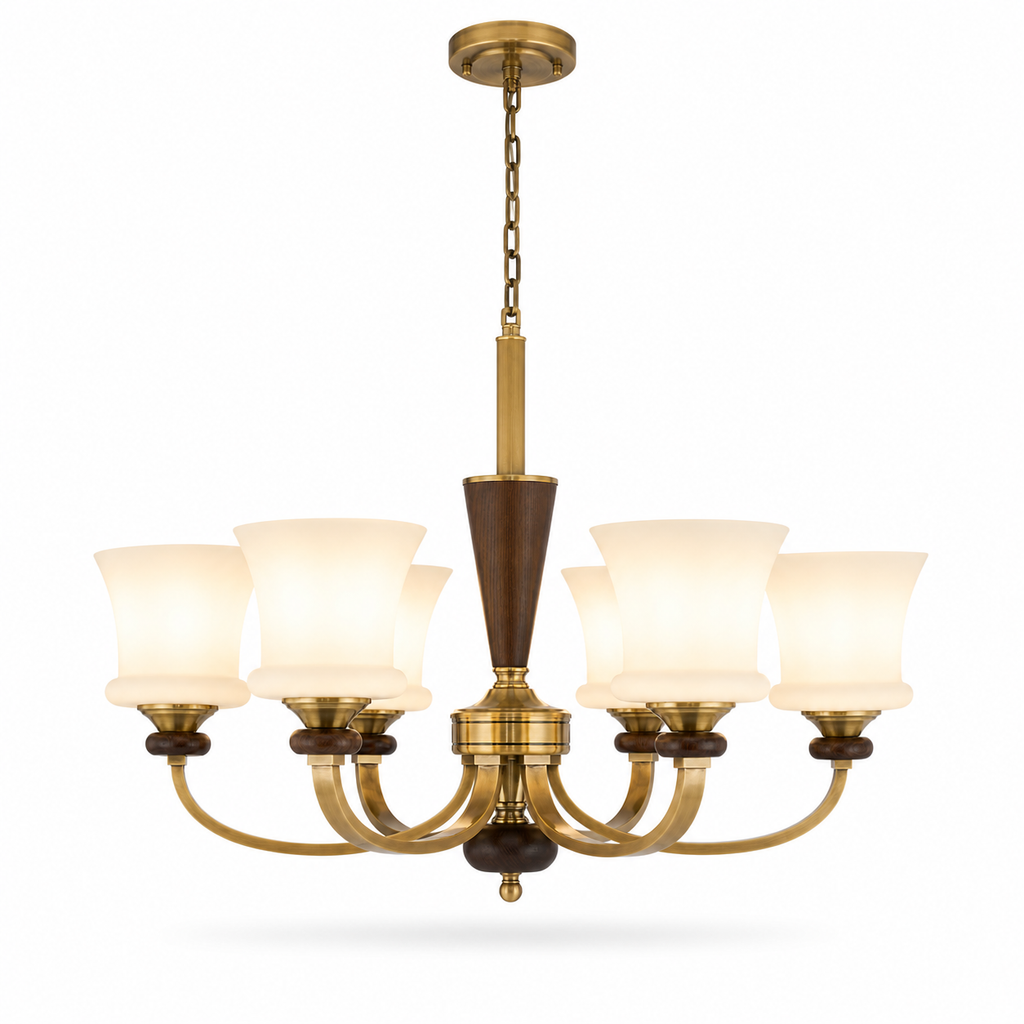 W&F Collection | Caldrienne Opal Glass Chandelier