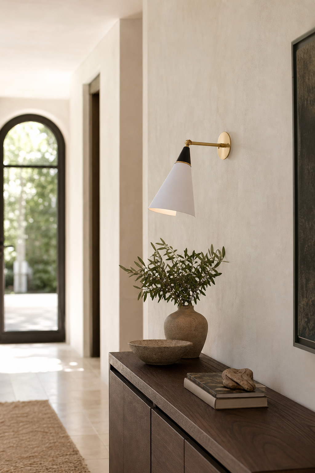 W&F Collection | Adjustable Brass Wall Sconce