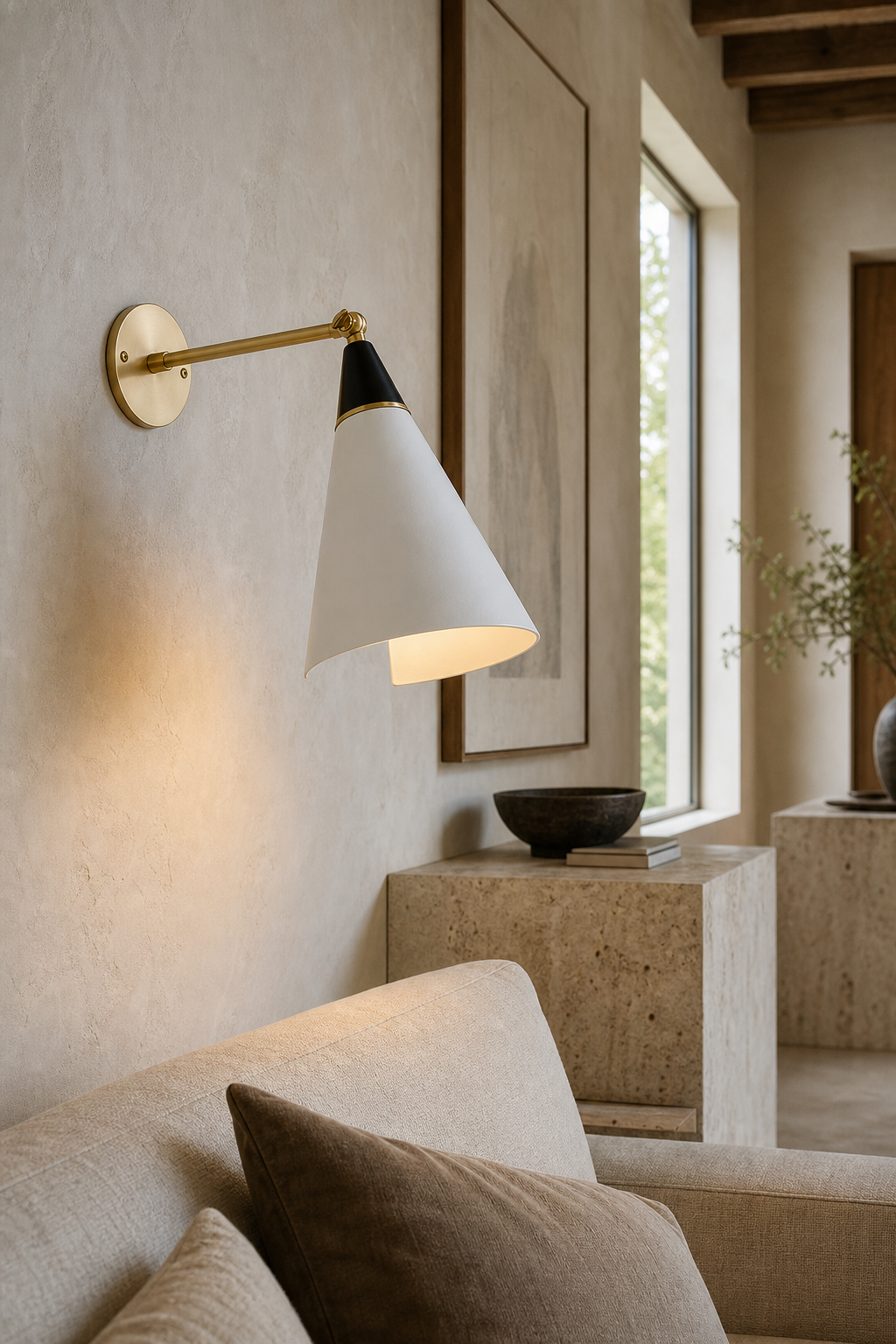 W&F Collection | Adjustable Brass Wall Sconce