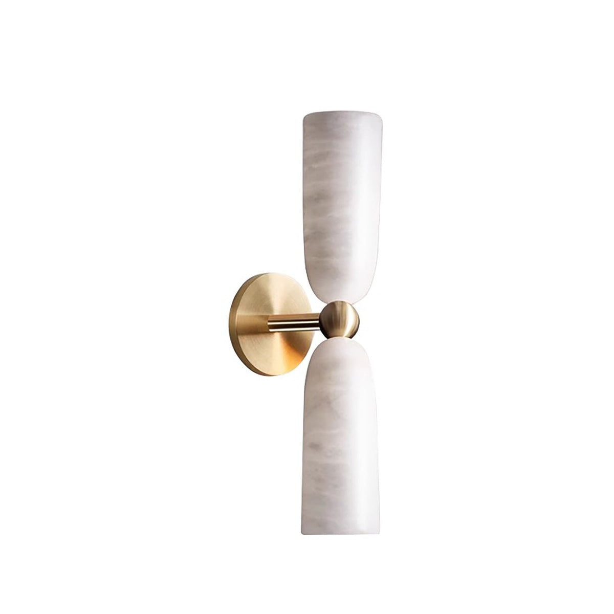 W&F Collection | Double Alabaster Cylinder Wall Sconce