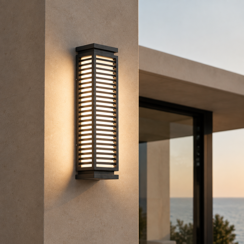 W&F Collection | Louver Wired Outdoor Wall Light