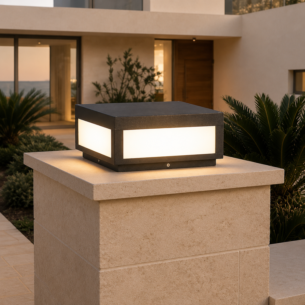 W&F Collection | Cube Wired Outdoor Post Light