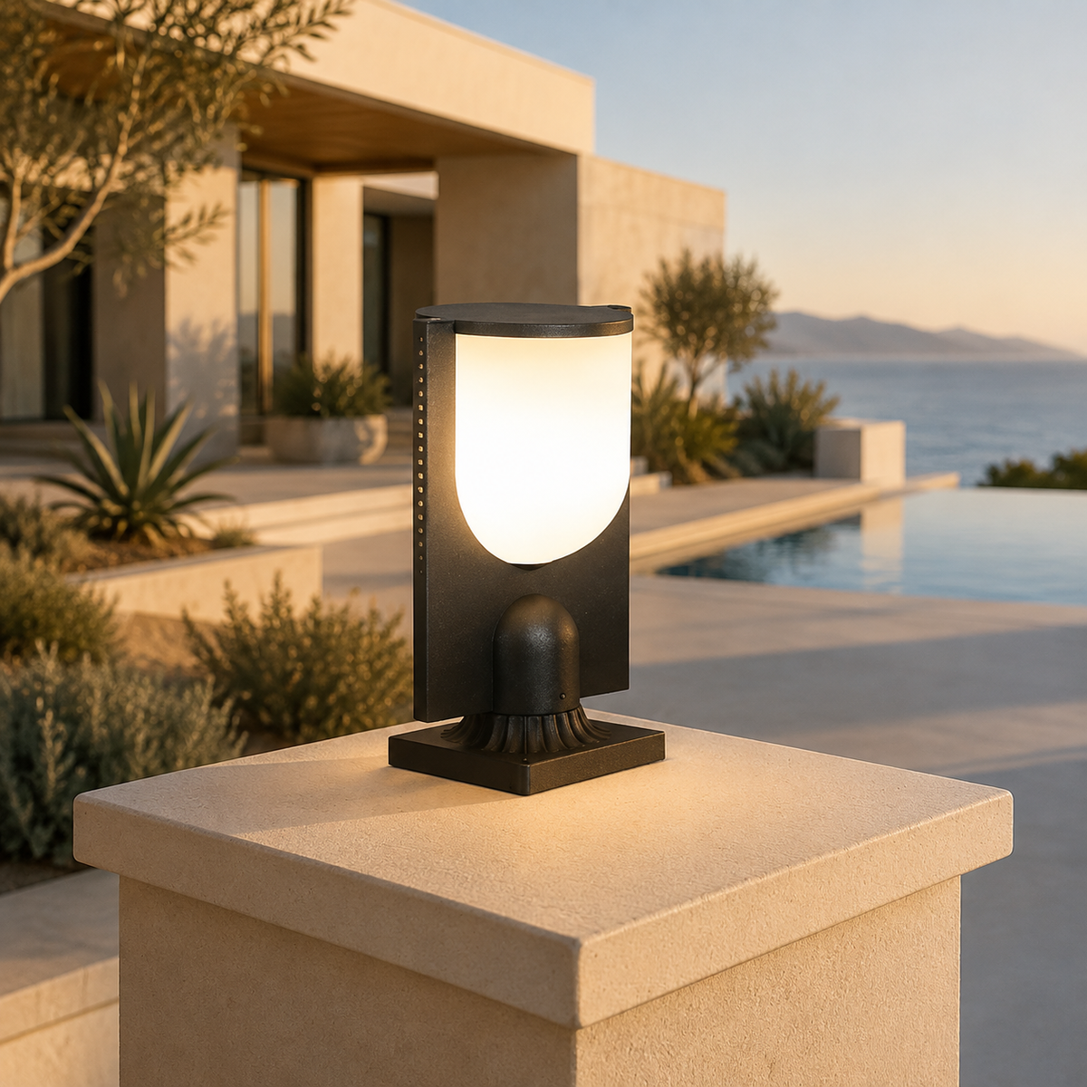 W&F Collection | Arc Wired Outdoor Post Light