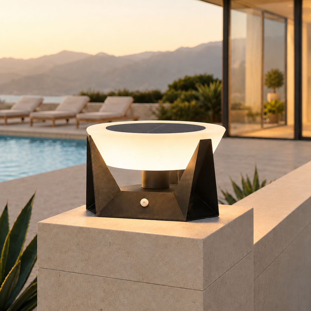 W&F Collection | Halo Solar Outdoor Post Light