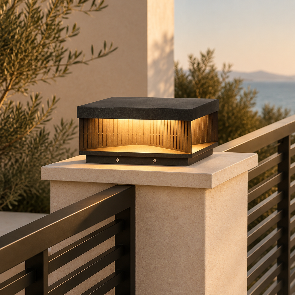 W&F Collection | Ribbed Wired Outdoor Post Light