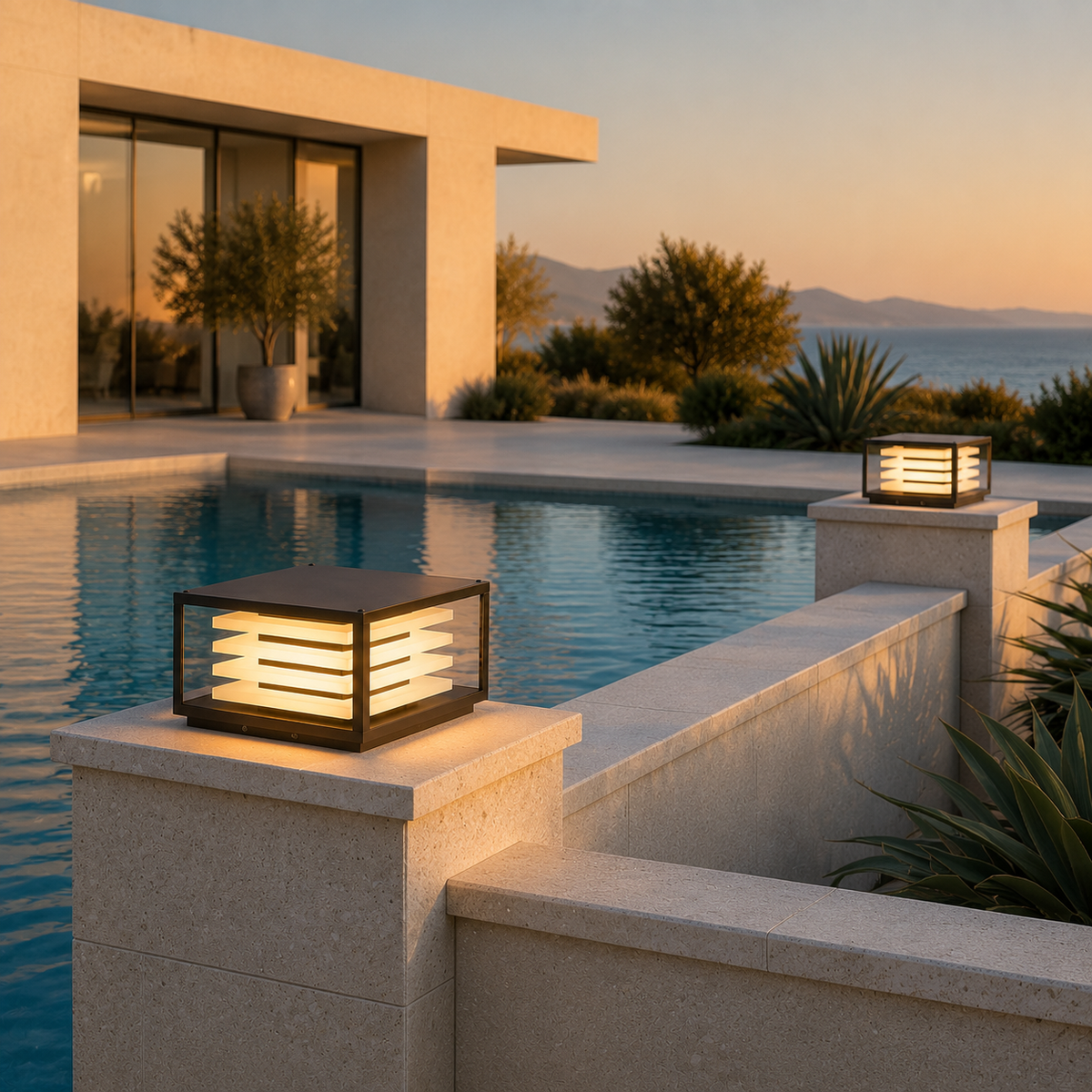 W&F Collection | Strata Solar Outdoor Post Light