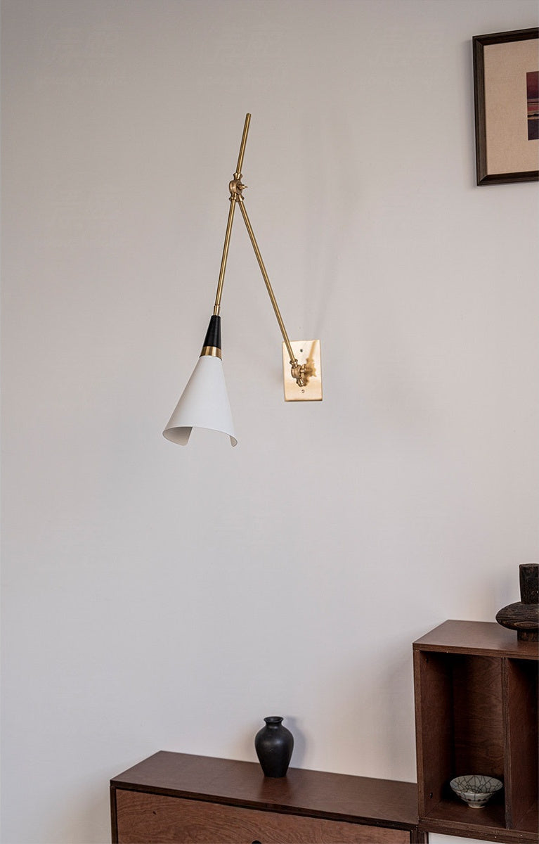 W&F Collection | Adjustable Brass Wall Sconce