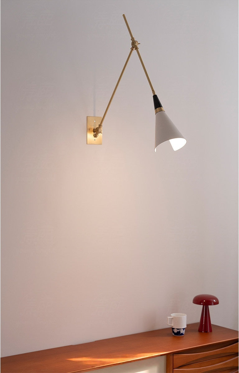 W&F Collection | Adjustable Brass Wall Sconce