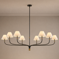 W&F Collection | Brass and Black Linear Chandelier