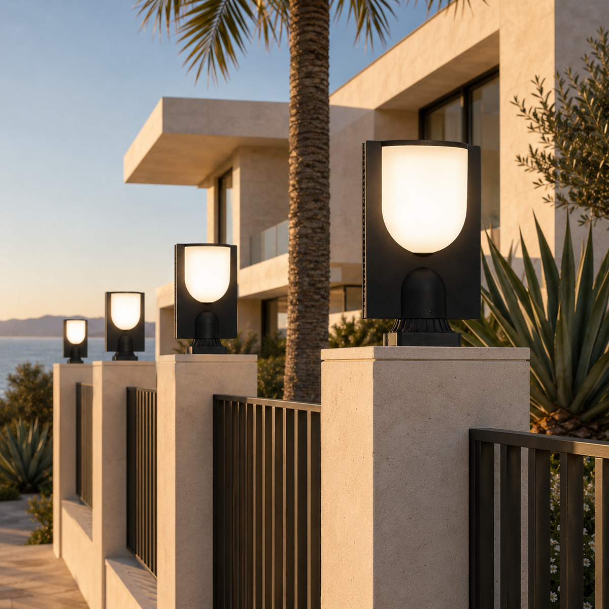 W&F Collection | Arc Wired Outdoor Post Light