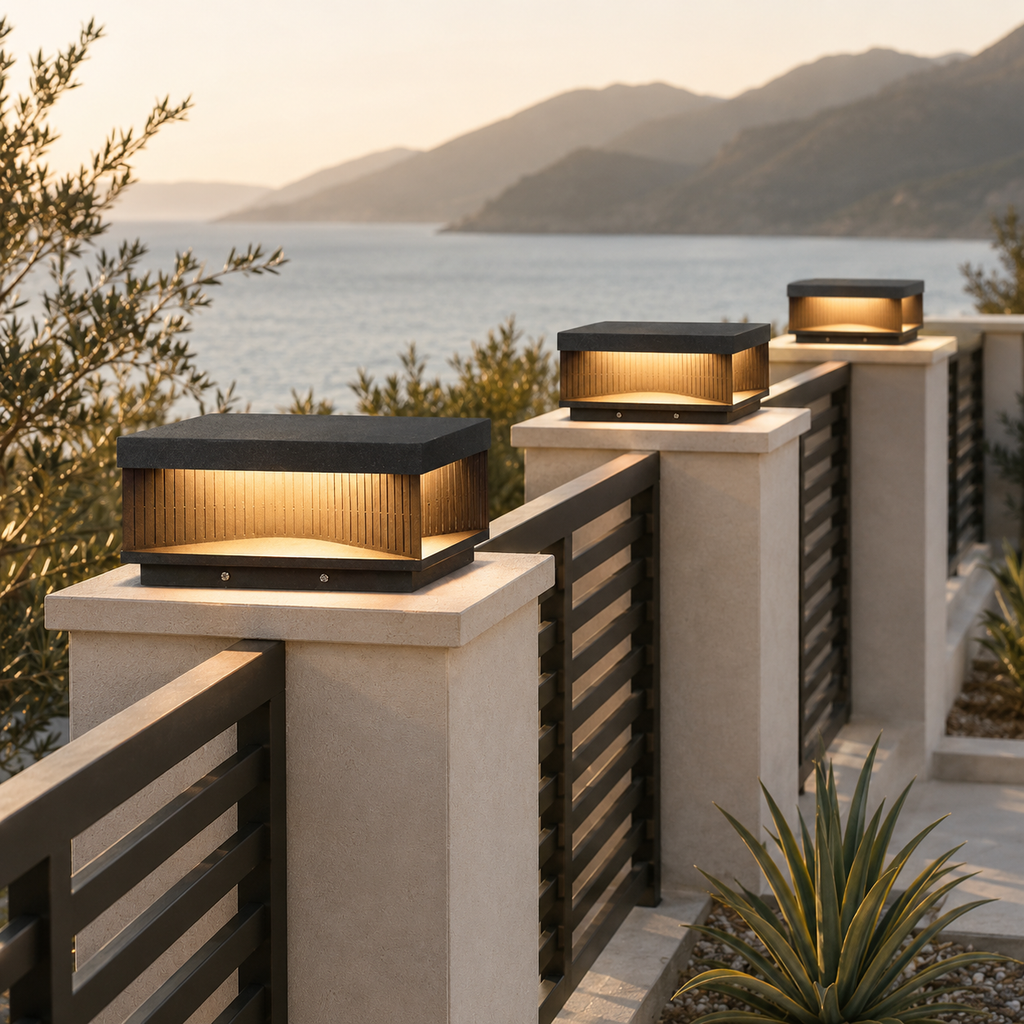 W&F Collection | Ribbed Wired Outdoor Post Light