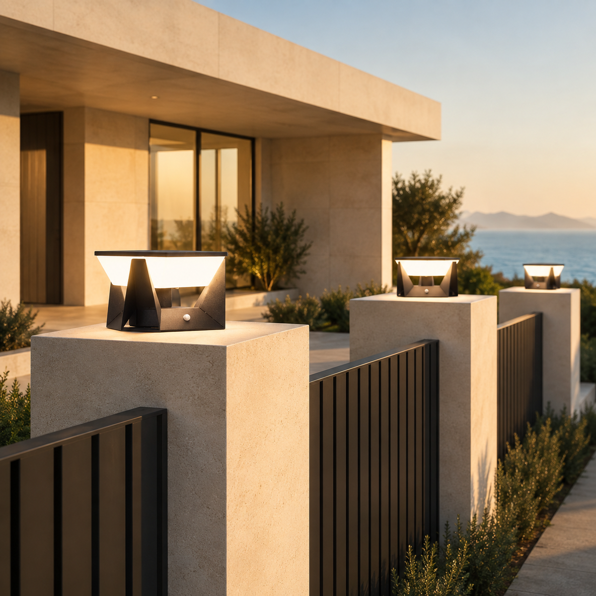W&F Collection | Eclipse Solar Outdoor Post Light