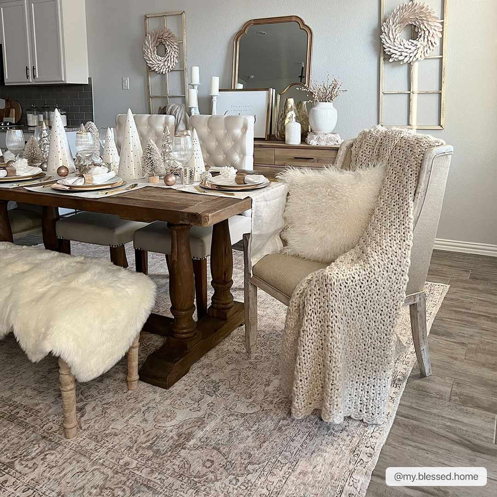 W&F Collection | Cream Holi-2301 Washable Area Rug