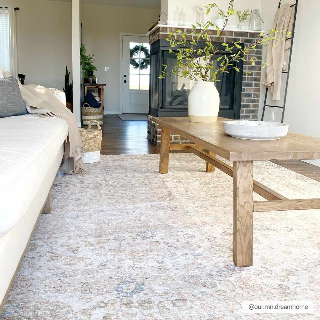 W&F Collection | Cream Holi-2301 Washable Area Rug
