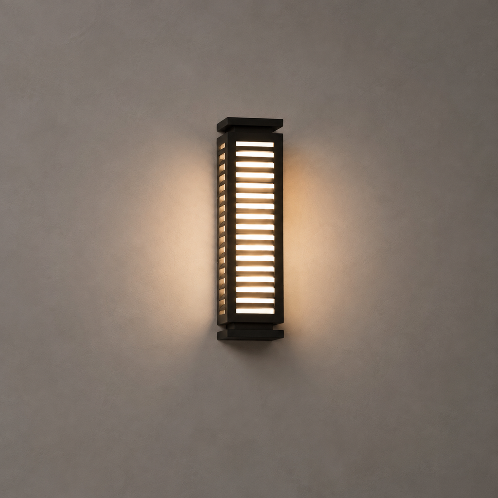 W&F Collection | Louver Wired Outdoor Wall Light