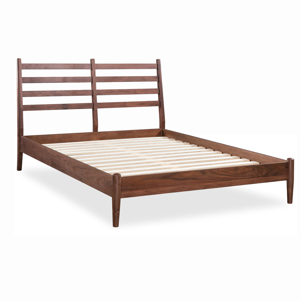 W&F Collection | Truro Bed with Leather Cushions (Cognac Tan, Queen)