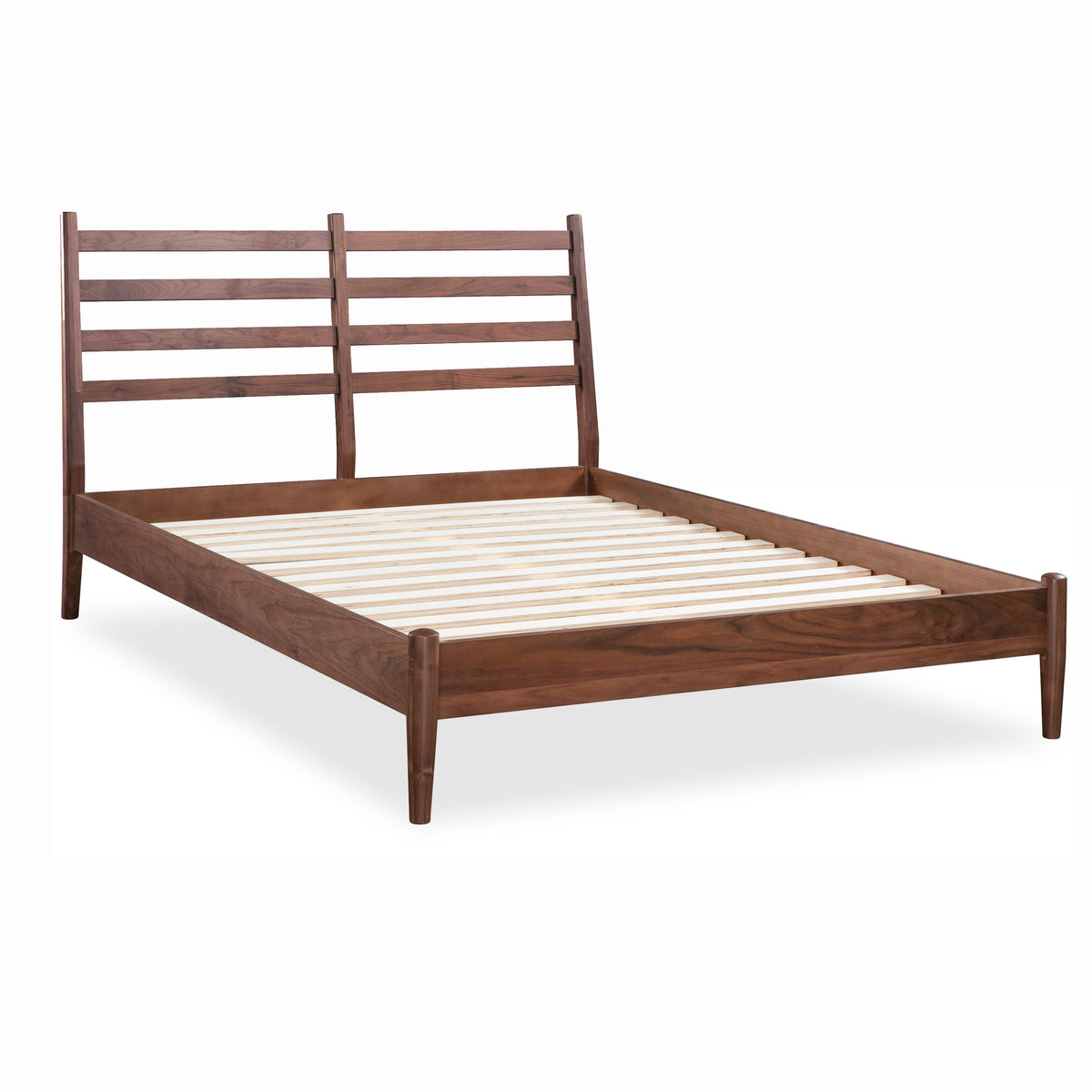 W&F Collection | Truro Bed with Leather Cushions (Cognac Tan, Queen)