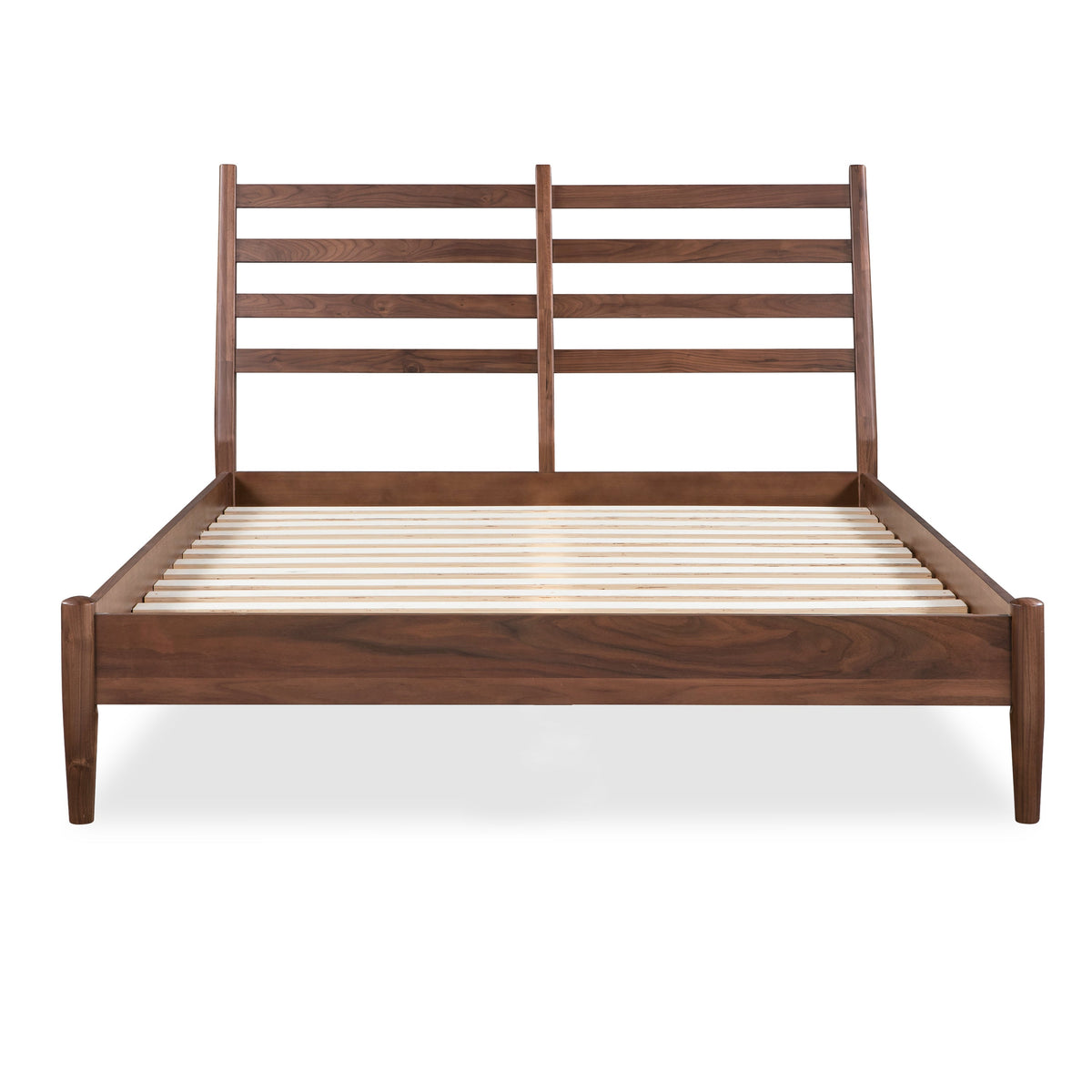 W&F Collection | Truro Bed with Leather Cushions (Cognac Tan, King)