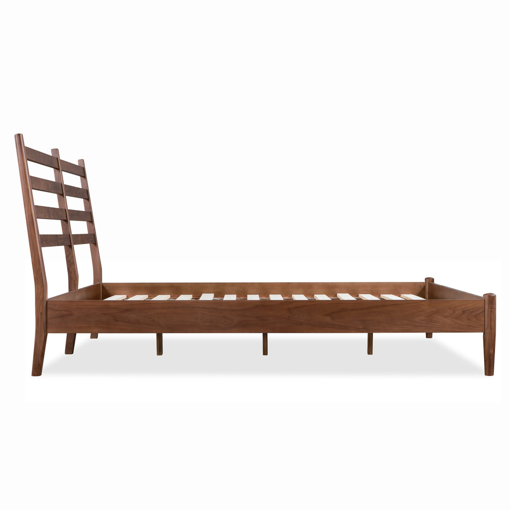 W&F Collection | Truro Bed with Leather Cushions (Cognac Tan, Queen)
