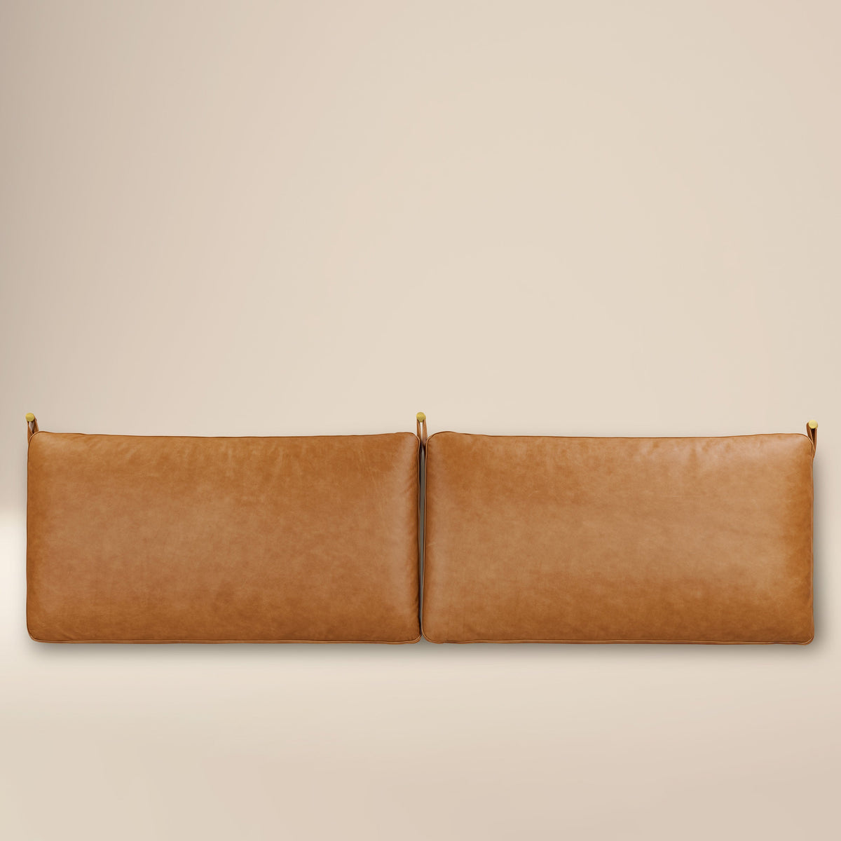 W&F Collection | Truro Bed Headboard Cushion Set (Cognac Tan, King)