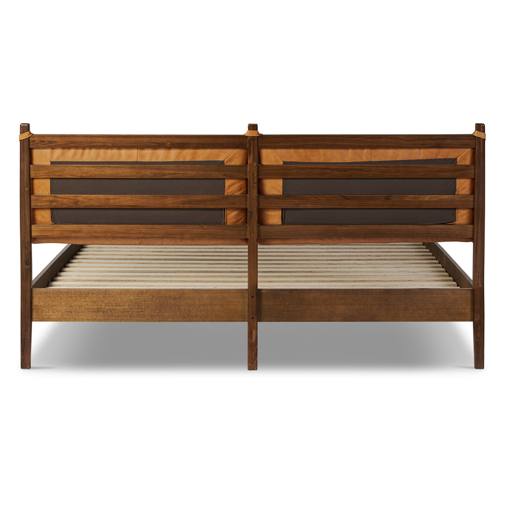 W&F Collection | Truro Bed Headboard Cushion Set (Cognac Tan, Queen)