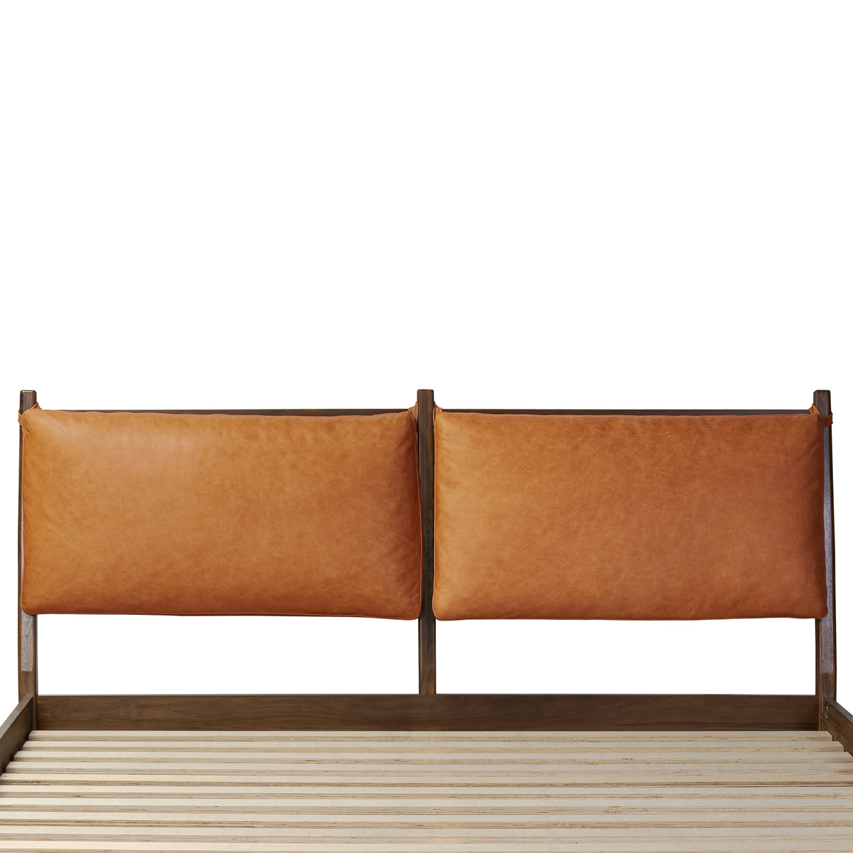 W&F Collection | Truro Bed Headboard Cushion Set (Cognac Tan, Queen)
