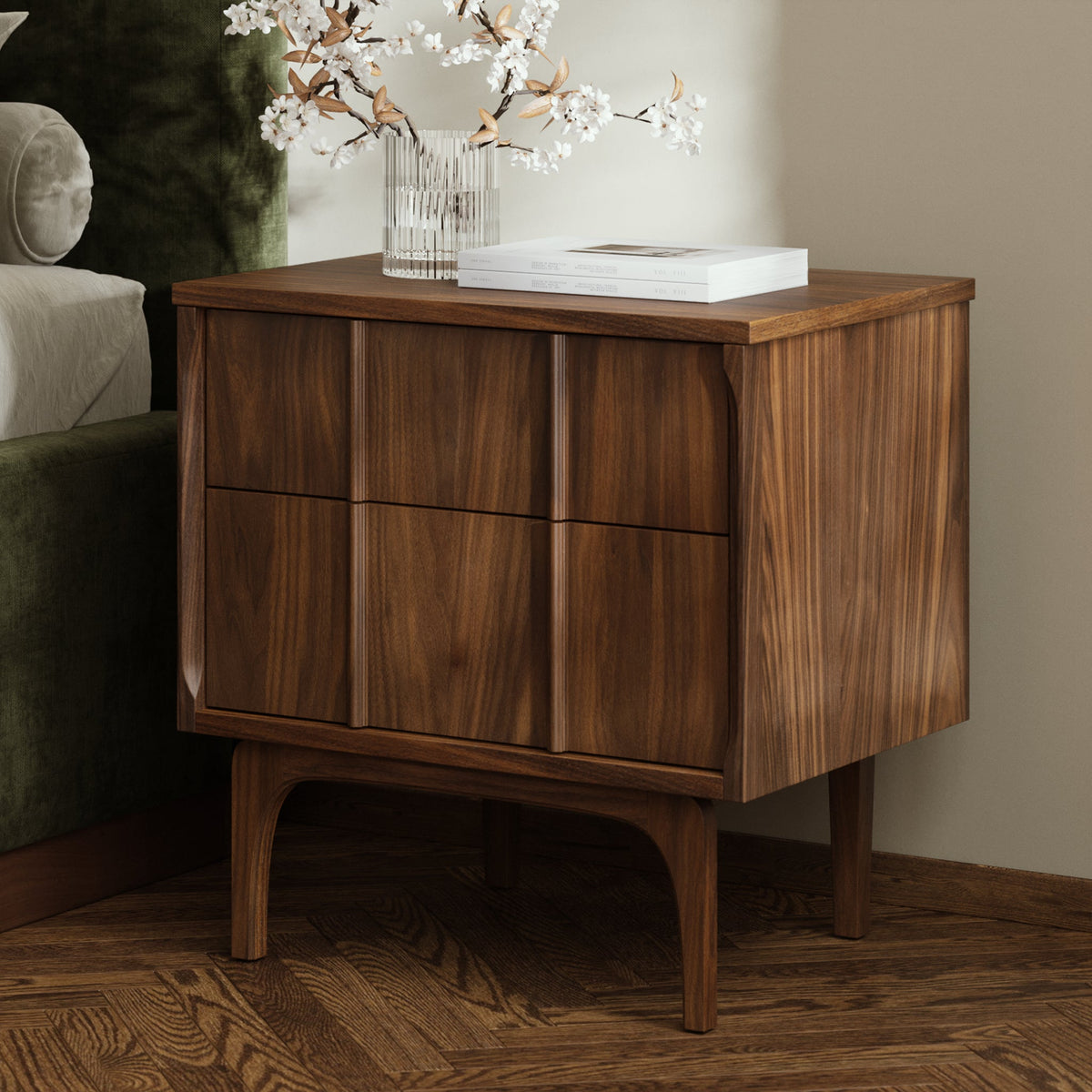 W&F Collection | Flynn Nightstand (Walnut)