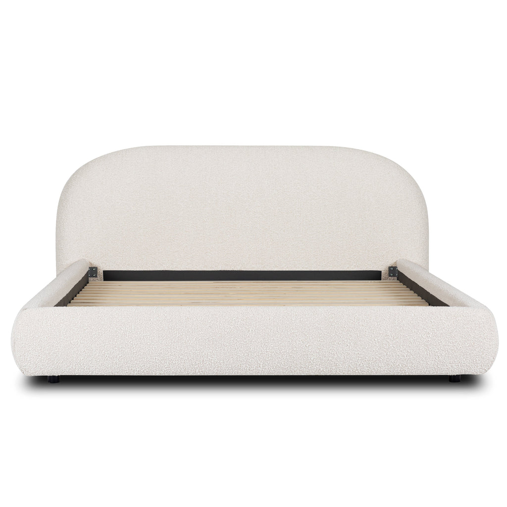 W&F Collection | Genoa Bed (Crema White Boucle, King)