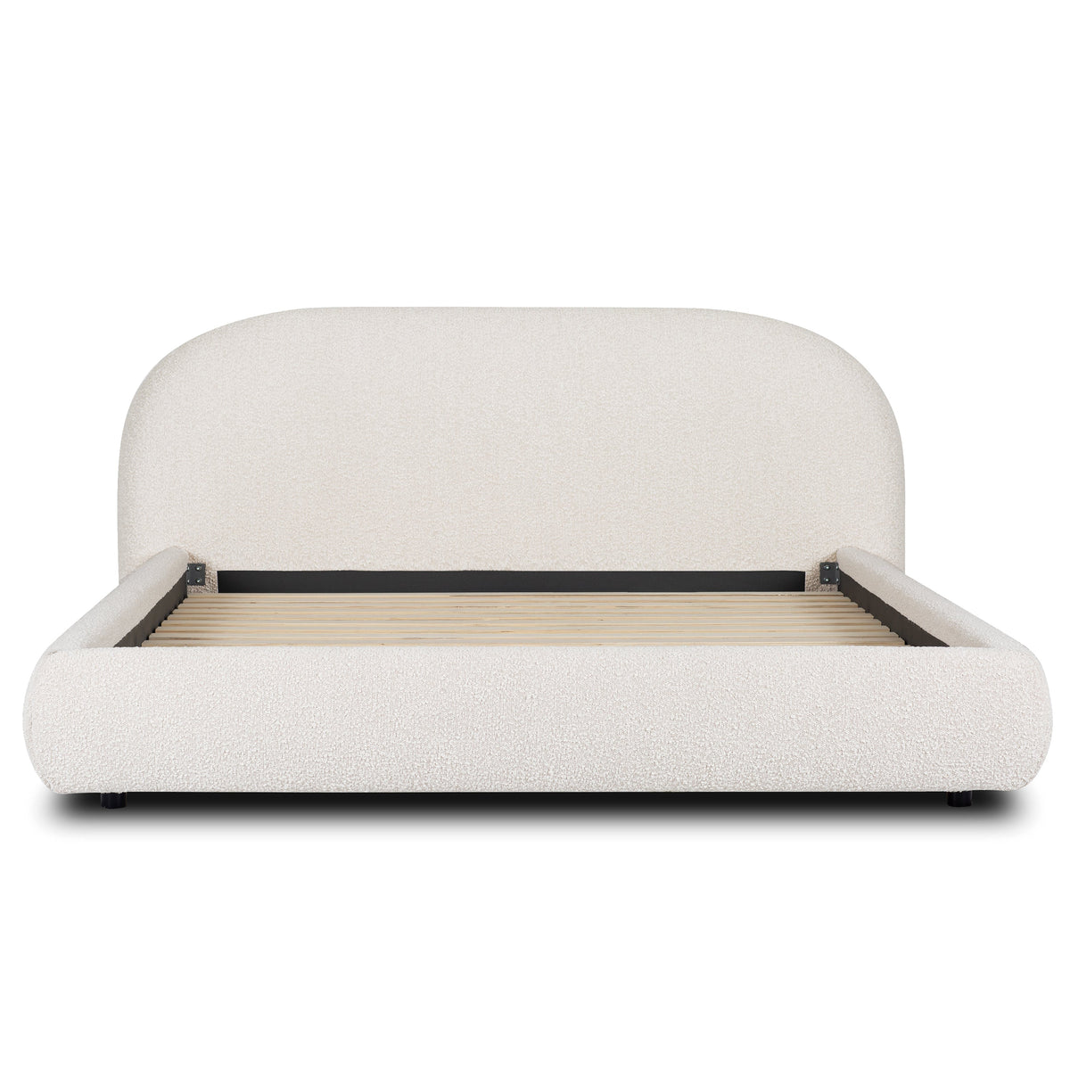 W&F Collection | Genoa Bed (Crema White Boucle, King)
