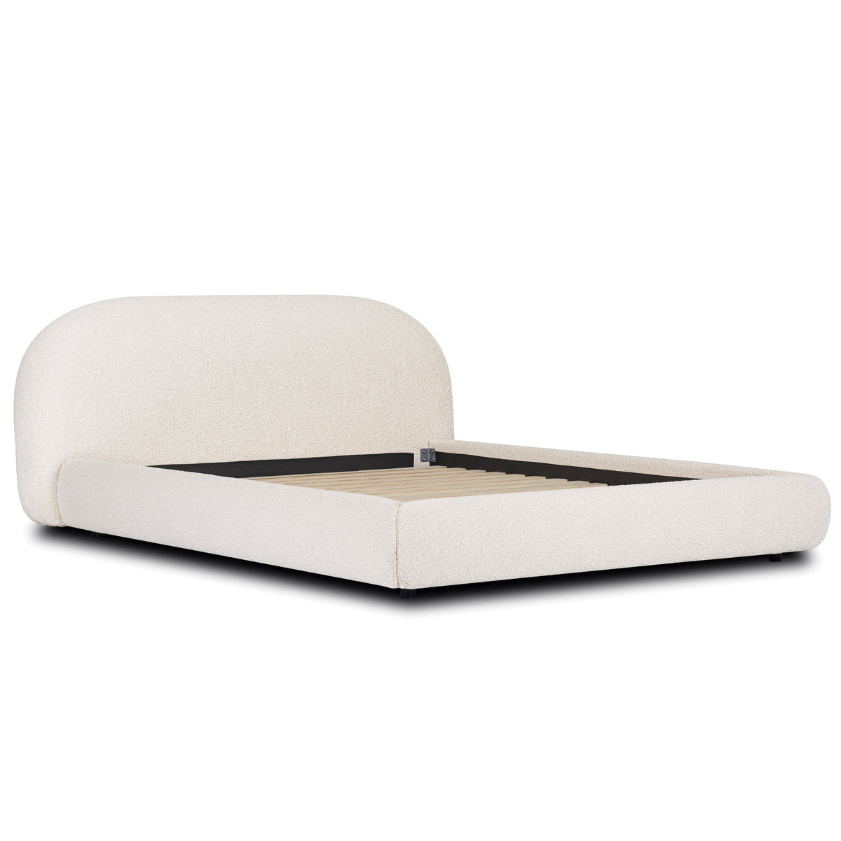 W&F Collection | Genoa Bed (Crema White Boucle, King)