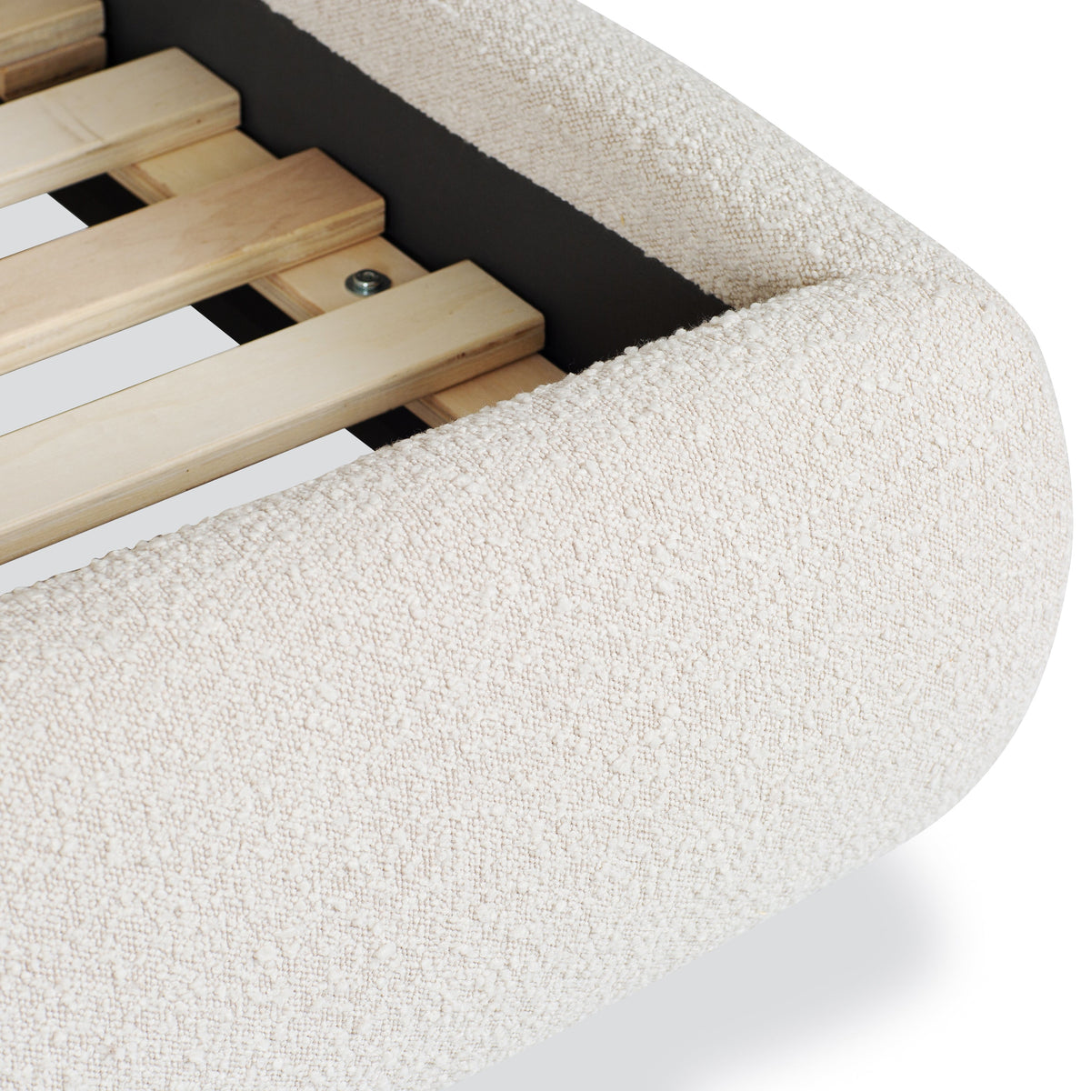 W&F Collection | Genoa Bed (Crema White Boucle, King)