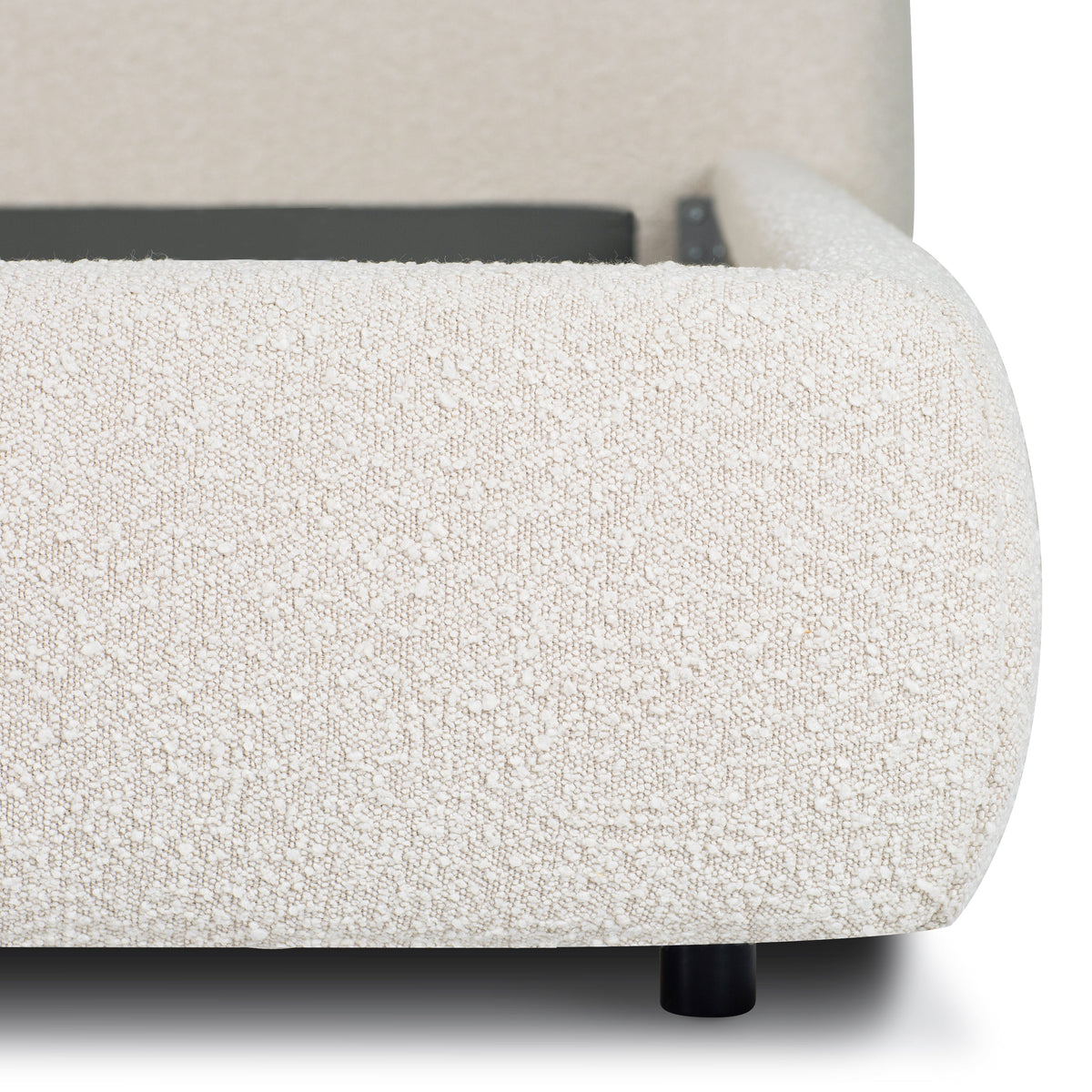 W&F Collection | Genoa Bed (Crema White Boucle, King)