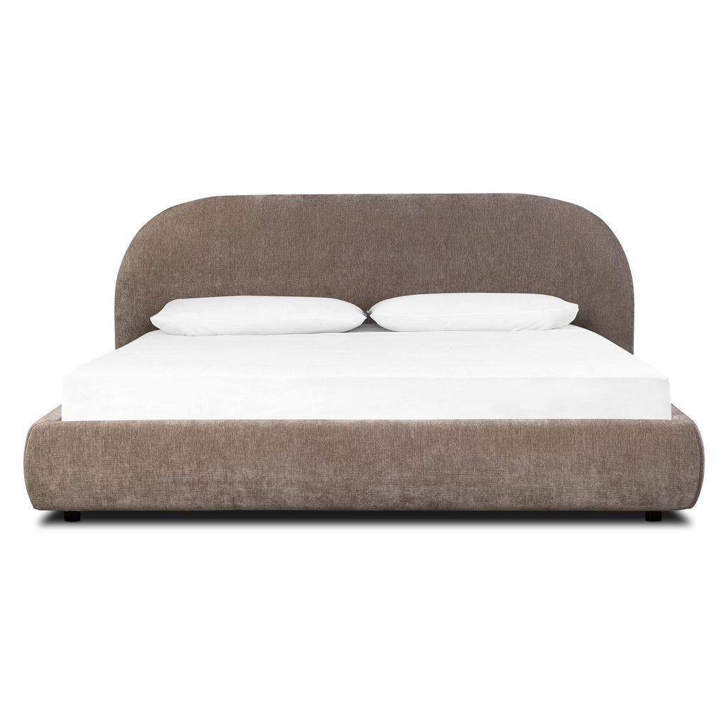 W&F Collection | Genoa Bed (Taupe Brown, King)