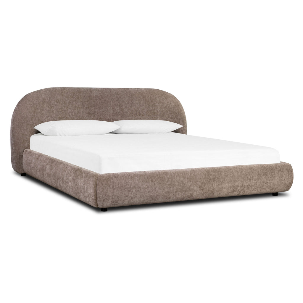 W&F Collection | Genoa Bed (Taupe Brown, King)